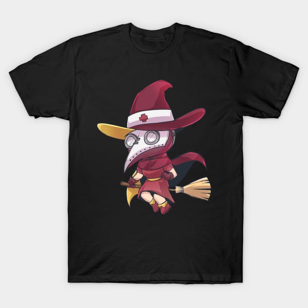 The Witching Hour's Plague Doctor: Merging Mysticism and Medicine T-Shirt by Holymayo Tee